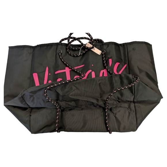 NWT Victoria’s Secret Wicked Signature Beach Rope Drawstring Tote Bag Travel - Picture 4 of 9